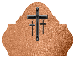 DARAY L 517 BK SH CP Black 3 Crosses Shimmer Copper Background